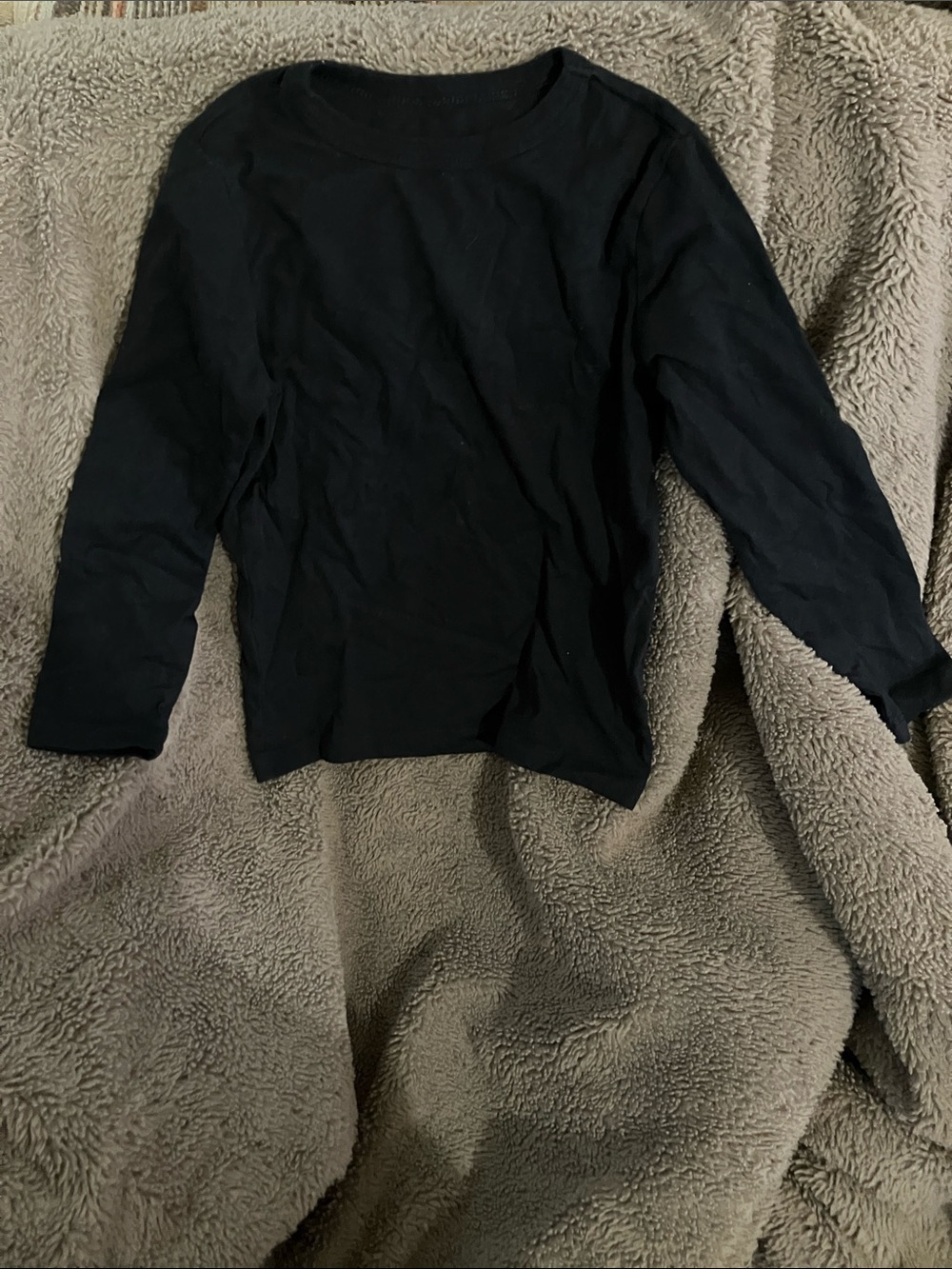 wonder nation Black Crew Neck Long Sleeve Shirt